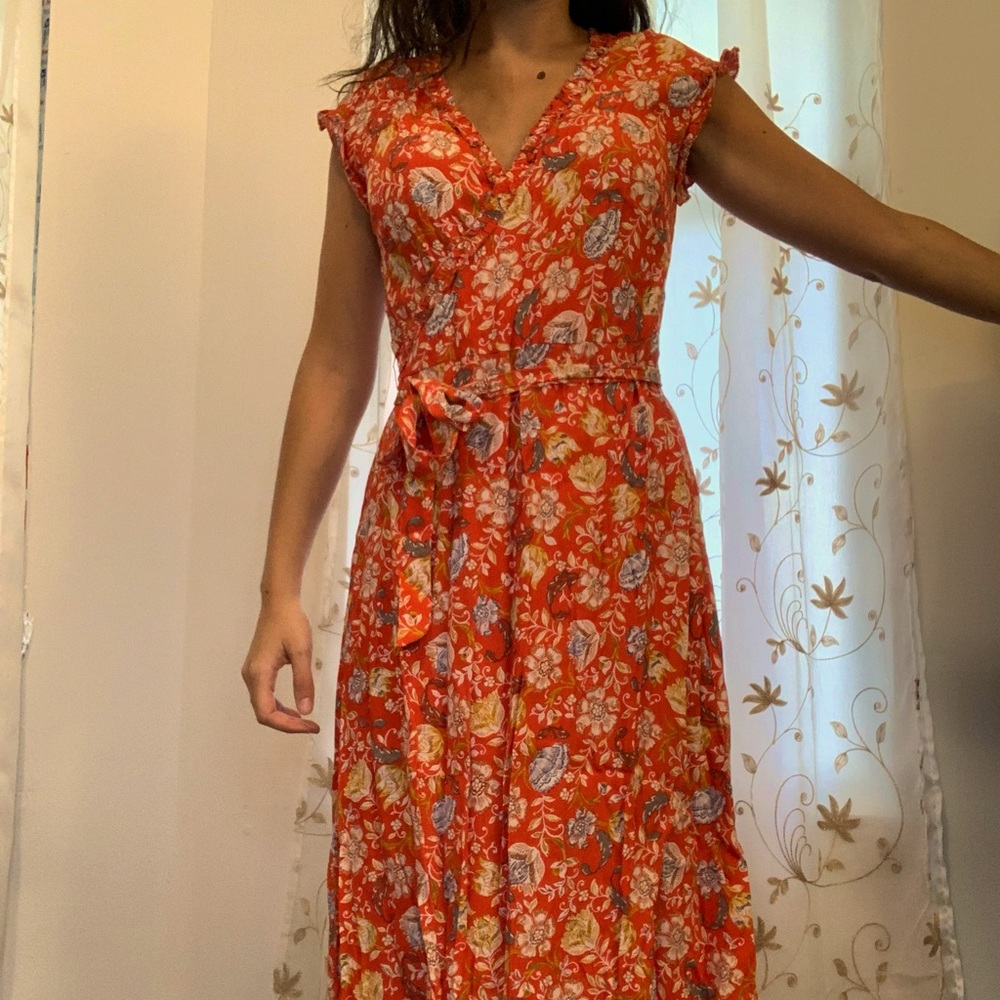Loft floral midi dress